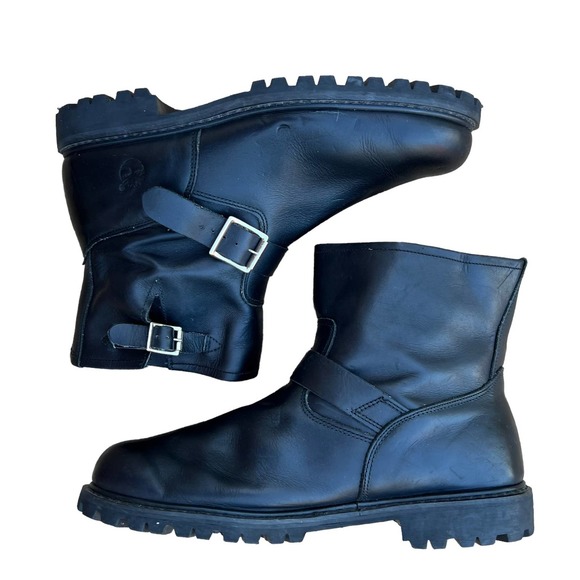 Timberland Other - Timberland Biker Moto Harness Buckle Engineer Boot Black Leather Men's Size 13